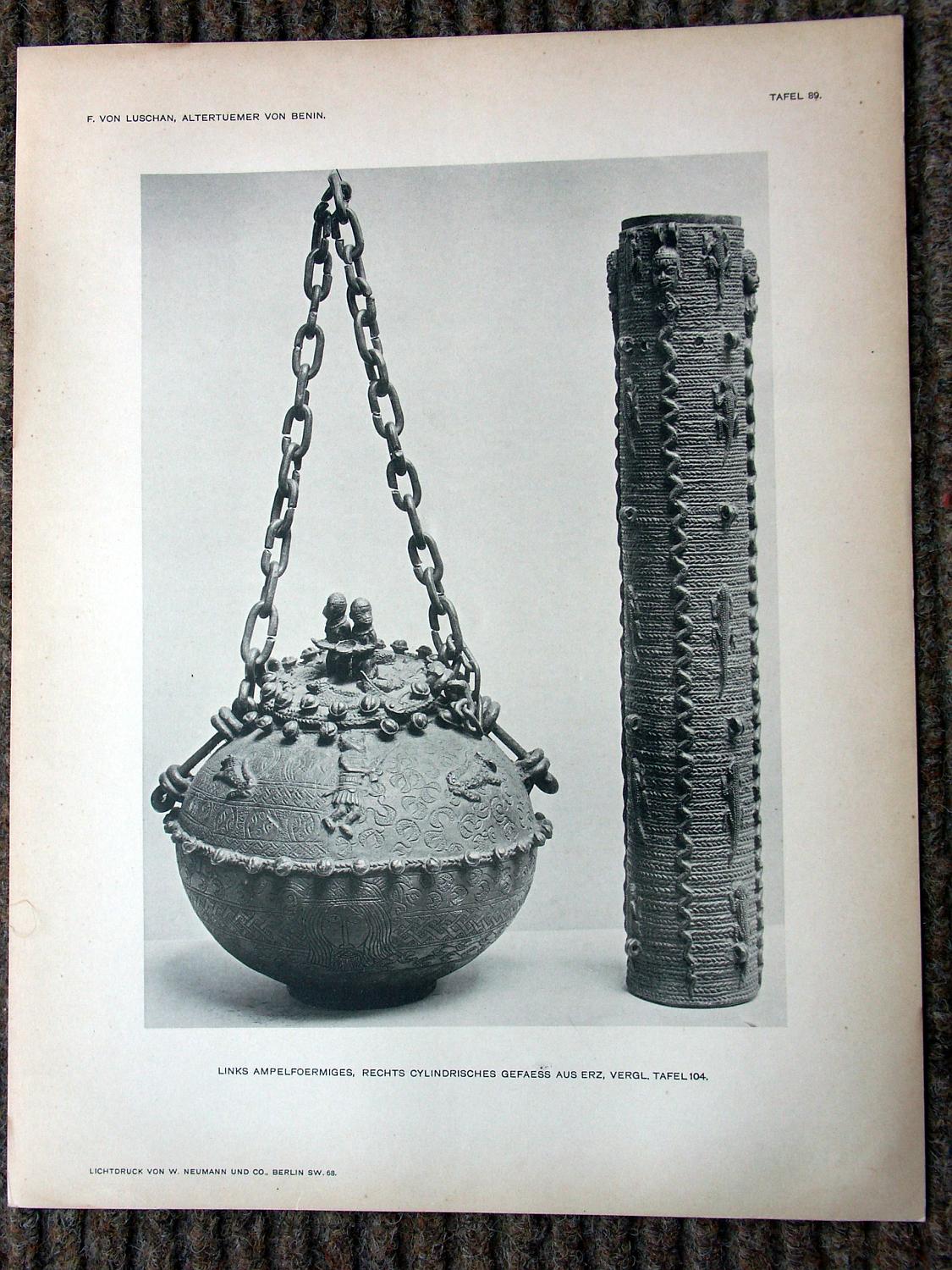 zz-lusc19,tafel 089 benin nigeria,bronze-gefäss